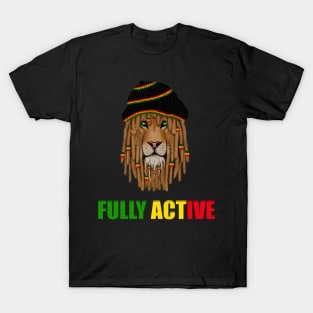 Rasta Dread Locks Lion, Jamaica Slogan T-Shirt